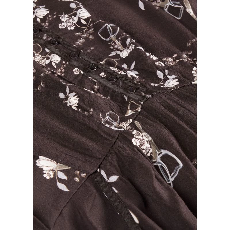 EQL Women's Gwenyth Ecovero Tunic Dress - Java Hunt Field Floral 7 EQL Women's Gwenyth Ecovero Tunic Dress - Java Hunt Field Floral - Image 5