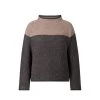 EQL Women's Funnel Neck Herringbone Sweater - Truffle -Equestrian Equipment 694738 800 800