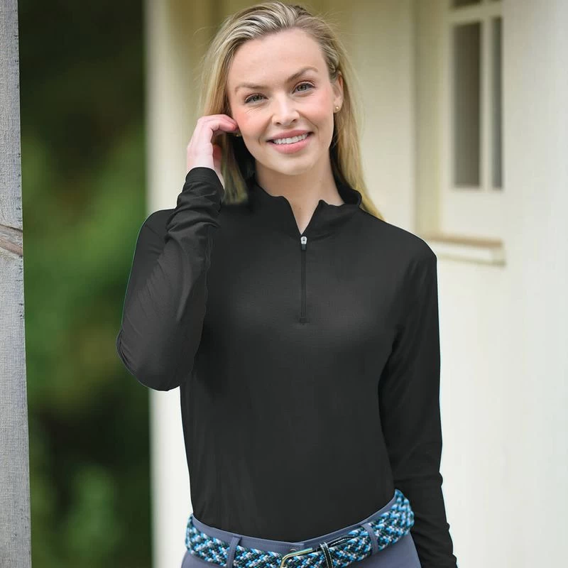 Ovation Women's Altitude Solid Sun Shirt - Black 4 Ovation Women's Altitude Solid Sun Shirt - Black - Image 2