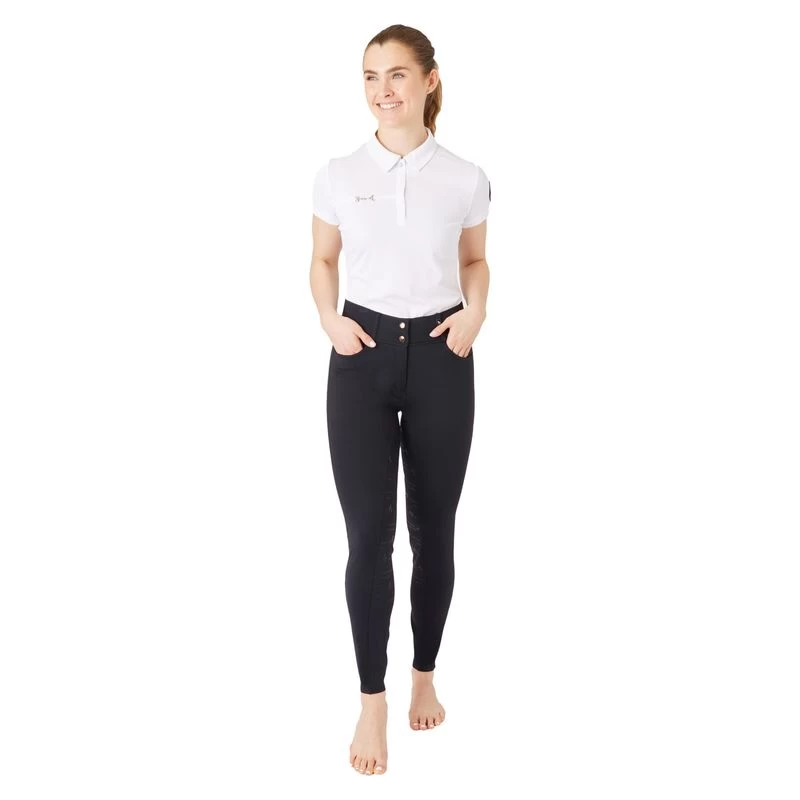 Horze Women's Nora Full Seat Breeches - Caviar Black 6 Horze Women's Nora Full Seat Breeches - Caviar Black - Image 4