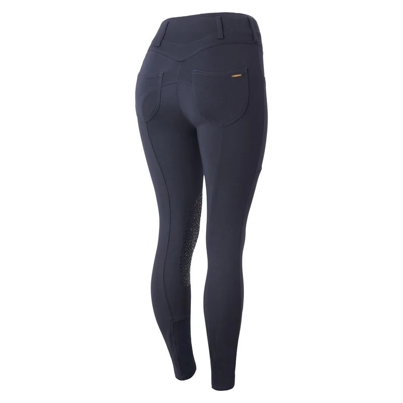 Horze Women's Bella Knee Patch Breeches - Dark Navy 3 Horze Women's Bella Knee Patch Breeches - Dark Navy