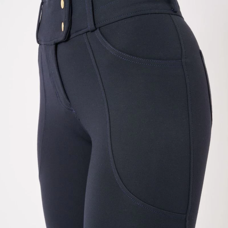 Horze Women's Bella Knee Patch Breeches - Dark Navy 4 Horze Women's Bella Knee Patch Breeches - Dark Navy - Image 2