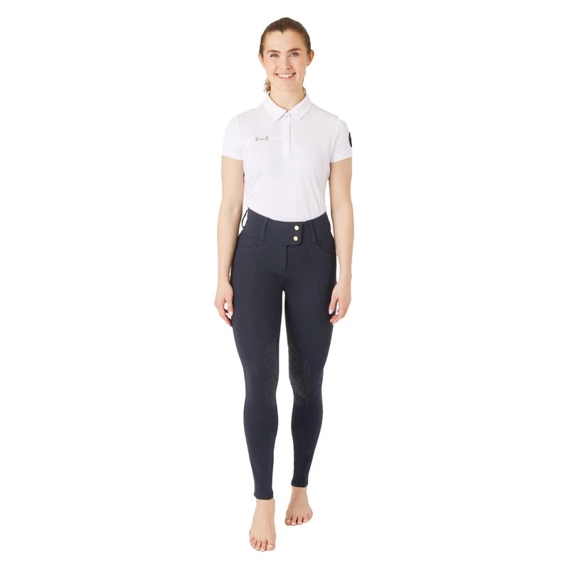 Horze Women's Bella Knee Patch Breeches - Dark Navy 6 Horze Women's Bella Knee Patch Breeches - Dark Navy - Image 4