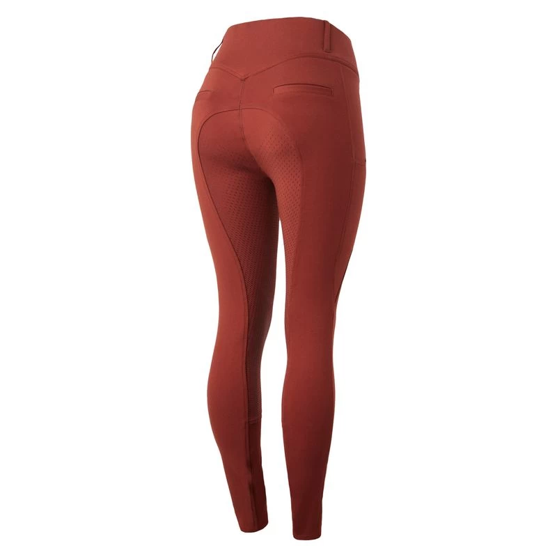 Horze Women's Mira Full Seat Breeches - Smoked Paprika 3 Horze Women's Mira Full Seat Breeches - Smoked Paprika