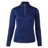 Horze Women's Zadie Lined Training Half Zip Shirt - Blue Depth -Equestrian Equipment 697359 800 800