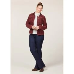 EQL Women's In Motion Corduroy Jacket - Mahogany -Equestrian Equipment 698348 800 800