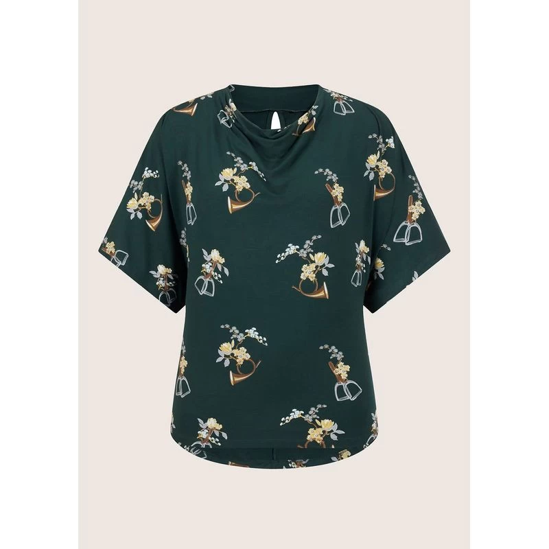 EQL Women's Lexi Cowl Neck Dolman Shirt - Ivy Hunt Field Floral 3 EQL Women's Lexi Cowl Neck Dolman Shirt - Ivy Hunt Field Floral