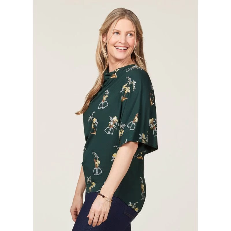 EQL Women's Lexi Cowl Neck Dolman Shirt - Ivy Hunt Field Floral 5 EQL Women's Lexi Cowl Neck Dolman Shirt - Ivy Hunt Field Floral - Image 3