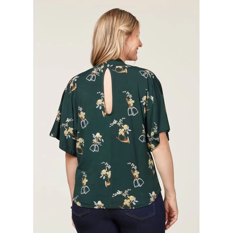 EQL Women's Lexi Cowl Neck Dolman Shirt - Ivy Hunt Field Floral 6 EQL Women's Lexi Cowl Neck Dolman Shirt - Ivy Hunt Field Floral - Image 4