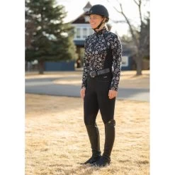 Kerrits Women's Arena K-Pro Knee Patch Breeches - Black -Equestrian Equipment 699029 800 800