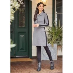 EQL Women's Ascent Ponte Tunic Dress - Charcoal Heather -Equestrian Equipment 700475 800 800