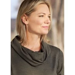 EQL Women's Textured Cowl Neck Dress - Evergreen -Equestrian Equipment 700545 800 800