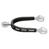 Herm Sprenger Ultra Fit Extra Grip 30mm Large Smooth Rowel Spurs - Stainless Steel/Black Grip -Equestrian Equipment 702239 800 800
