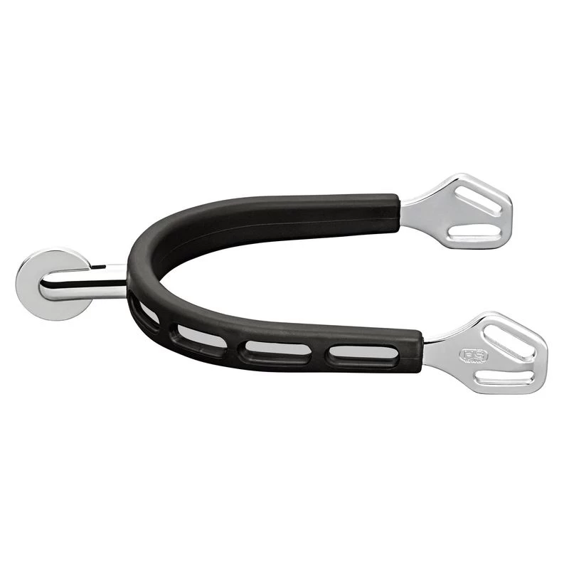 Herm Sprenger Ultra Fit Extra Grip 30mm Large Smooth Rowel Spurs - Stainless Steel/Black Grip 3 Herm Sprenger Ultra Fit Extra Grip 30mm Large Smooth Rowel Spurs - Stainless Steel/Black Grip