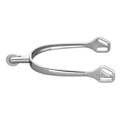 Herm Sprenger Ultra Fit 30mm Round End Small Smooth Rowel Spurs - Stainless Steel
