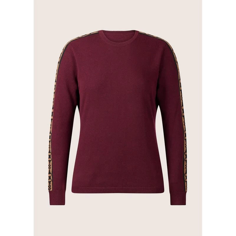 EQL Women's Snaffle Stripe Sweater - Sangria/Black 3 EQL Women's Snaffle Stripe Sweater - Sangria/Black