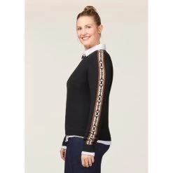 EQL Women's Snaffle Stripe Sweater - Black/Caramel 11 EQL Women's Snaffle Stripe Sweater - Black/Caramel -Equestrian Equipment 711396 800 800