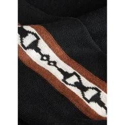 EQL Women's Snaffle Stripe Sweater - Black/Caramel 13 EQL Women's Snaffle Stripe Sweater - Black/Caramel -Equestrian Equipment 711398 800 800