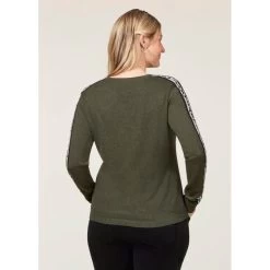 EQL Women's Snaffle Stripe Sweater - Hunter/Navy -Equestrian Equipment 711437 800 800