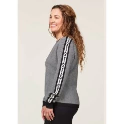 EQL Women's Snaffle Stripe Sweater - Black/White Herringbone -Equestrian Equipment 711473 800 800