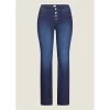 EQL Women's In Motion Button Fly Straight Leg Jeans - Midnight Wash -Equestrian Equipment 711512 800 800