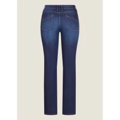 EQL Women's In Motion Button Fly Straight Leg Jeans - Midnight Wash -Equestrian Equipment 711513 800 800